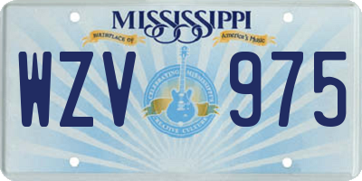 MS license plate WZV975