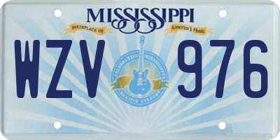 MS license plate WZV976