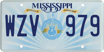 MS license plate WZV979