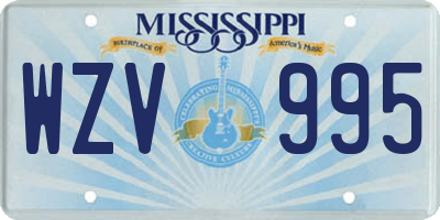 MS license plate WZV995