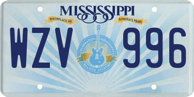 MS license plate WZV996