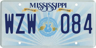 MS license plate WZW084