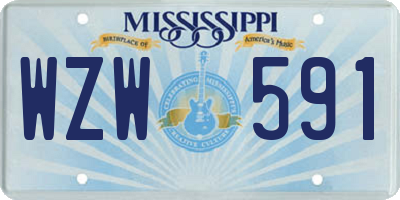 MS license plate WZW591