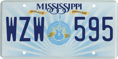 MS license plate WZW595