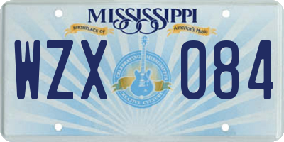 MS license plate WZX084