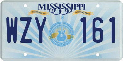 MS license plate WZY161