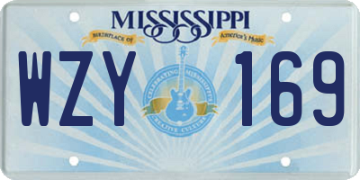 MS license plate WZY169