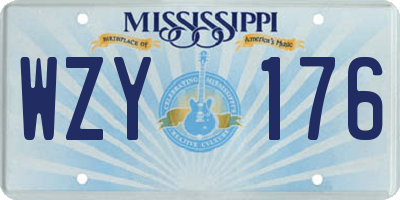 MS license plate WZY176