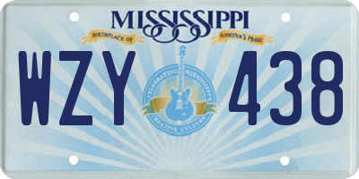 MS license plate WZY438