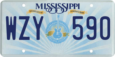 MS license plate WZY590