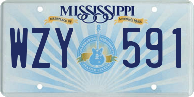 MS license plate WZY591
