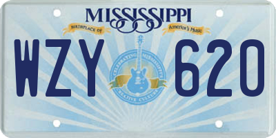 MS license plate WZY620