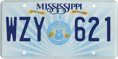 MS license plate WZY621