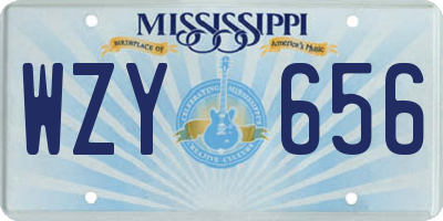 MS license plate WZY656