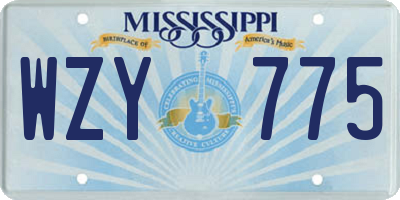 MS license plate WZY775