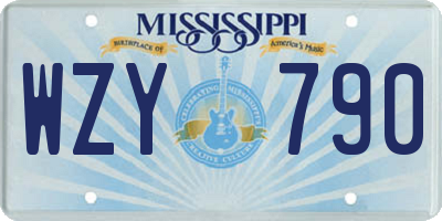 MS license plate WZY790