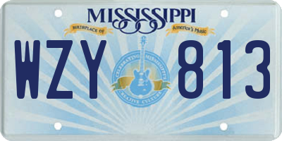 MS license plate WZY813