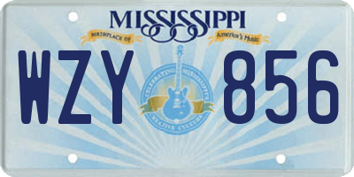 MS license plate WZY856