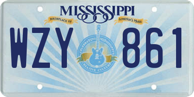 MS license plate WZY861