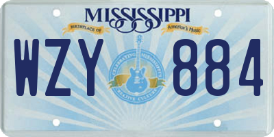 MS license plate WZY884
