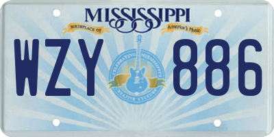 MS license plate WZY886