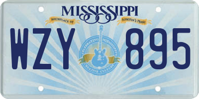 MS license plate WZY895