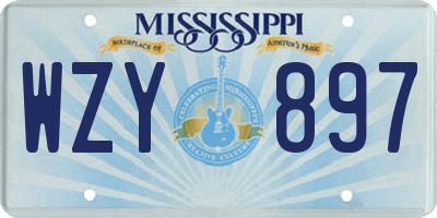 MS license plate WZY897