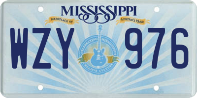 MS license plate WZY976