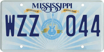 MS license plate WZZ044