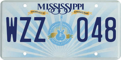 MS license plate WZZ048