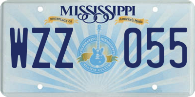 MS license plate WZZ055