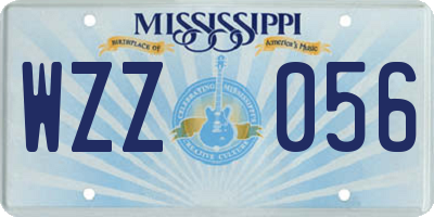 MS license plate WZZ056