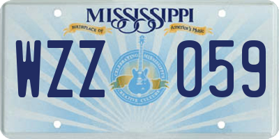 MS license plate WZZ059