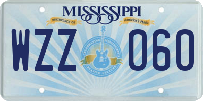 MS license plate WZZ060