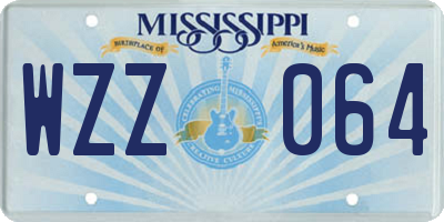 MS license plate WZZ064