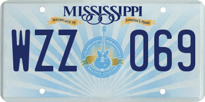 MS license plate WZZ069