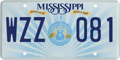 MS license plate WZZ081