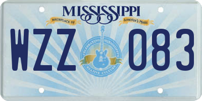 MS license plate WZZ083