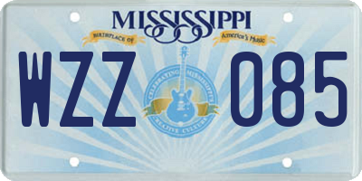 MS license plate WZZ085
