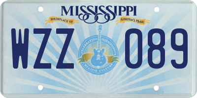 MS license plate WZZ089