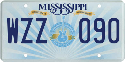 MS license plate WZZ090