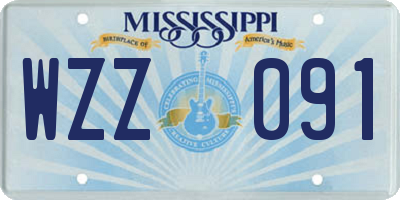 MS license plate WZZ091