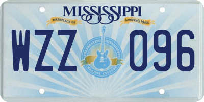 MS license plate WZZ096