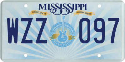 MS license plate WZZ097