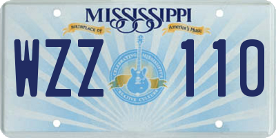 MS license plate WZZ110