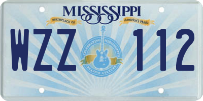 MS license plate WZZ112