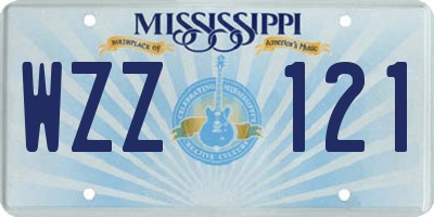 MS license plate WZZ121