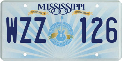 MS license plate WZZ126