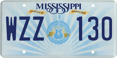 MS license plate WZZ130