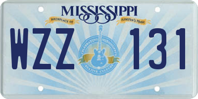 MS license plate WZZ131